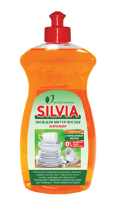 ЗАСІБ ДЛЯ МИТТЯ ПОСУДУ «SILVIA» АНТИЖИР «АПЕЛЬСИН» з апельсиновим маслом 500 мл